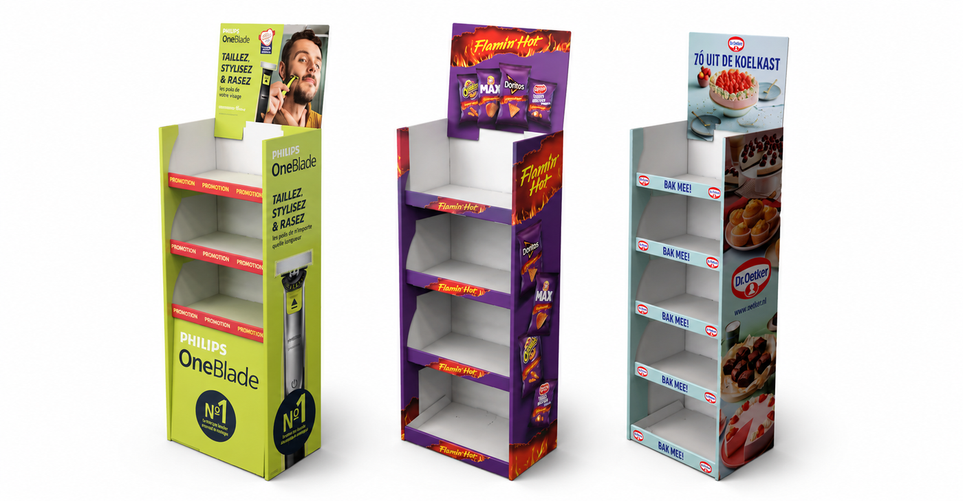 2 Second HANG-IN Display met 3, 4 of 5 trays 2 Second HANG-IN Display met 3, 4 of 5 trays