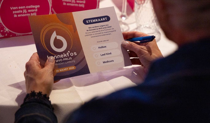 Uitreiking Konnekt'os MVO Award Stemkaart Uitreiking Konnekt'os MVO Award Stemkaart