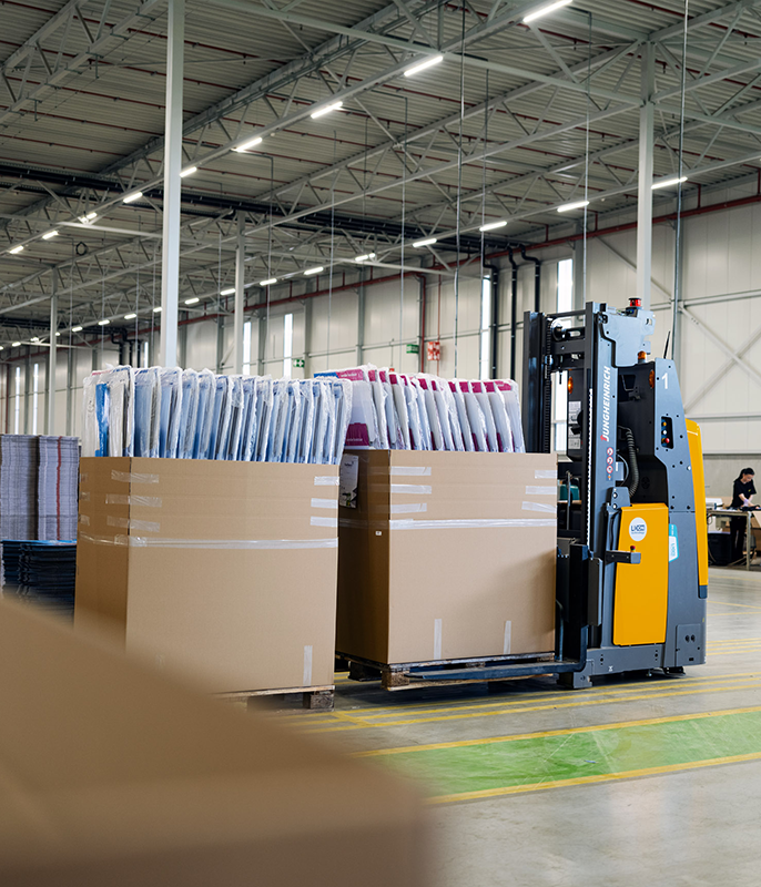 AGV's in fabriek bij Holbox AGV's in fabriek bij Holbox